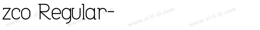 zco Regular字体转换